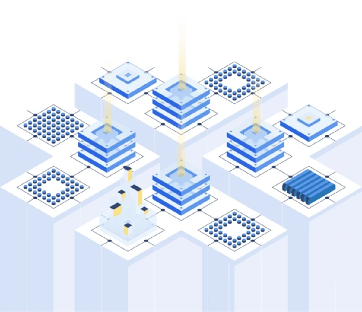 Platform visualization showing various industrial applications